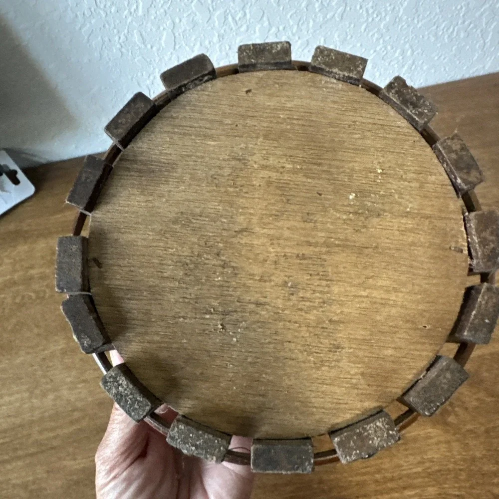 Vintage Wooden Wine Press Nut Bowl Decorative Fruit Press Rustic Farmhouse Decor
